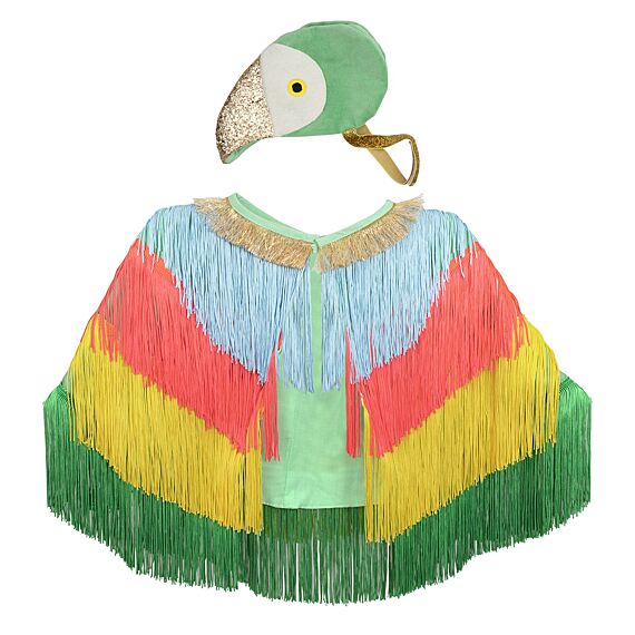 Verkleedset | Parrot Fringed Cape Dress Up