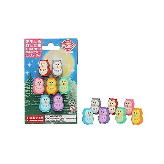 Iwako - Blister Pack - 16 St. - Lucky Owl