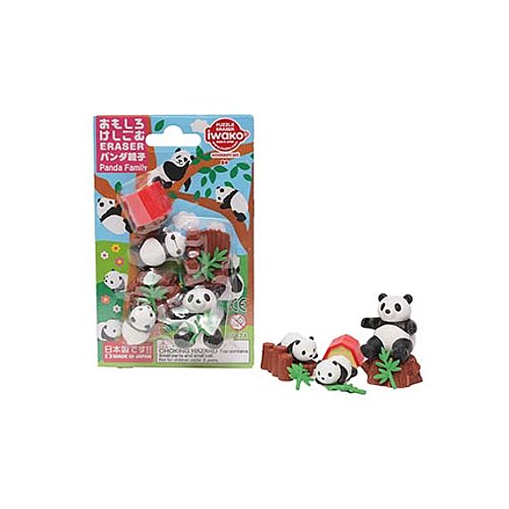 Iwako - Blister Pack - 9 St. - Panda Family