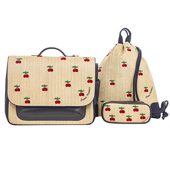 Schooltas | It Bag Midi Raffia Cherry