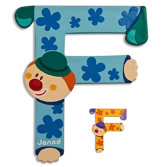 Houten Letter Clown - F