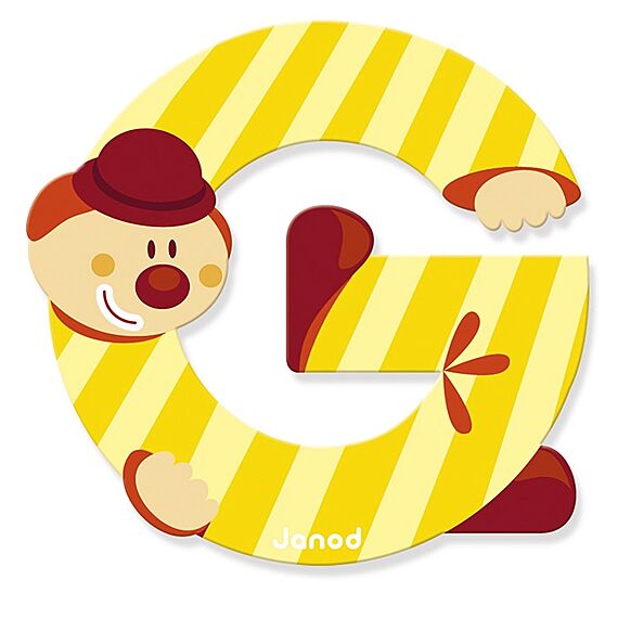 Houten Letter Clown - G