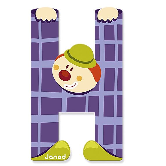 Houten Letter Clown - H