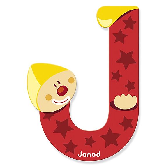 Houten Letter Clown - J