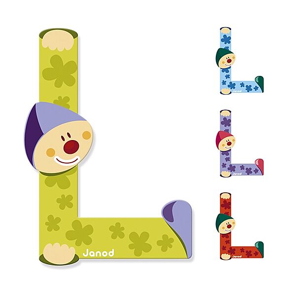 Houten Letter Clown - L