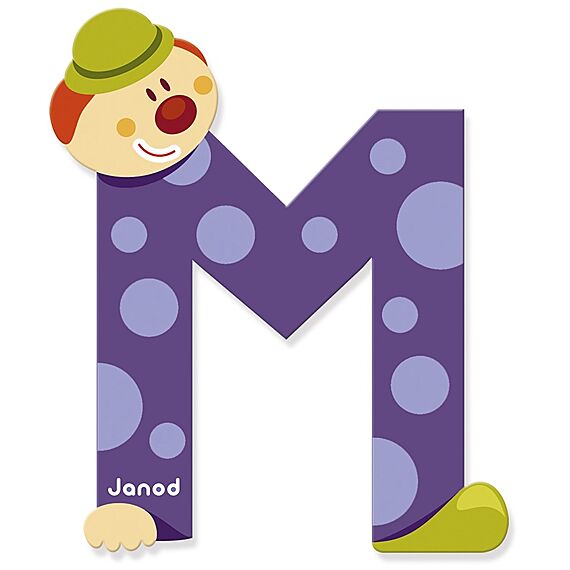 Houten Letter Clown - M