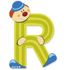 Houten Letter Clown - R