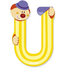 Houten Letter Clown - U