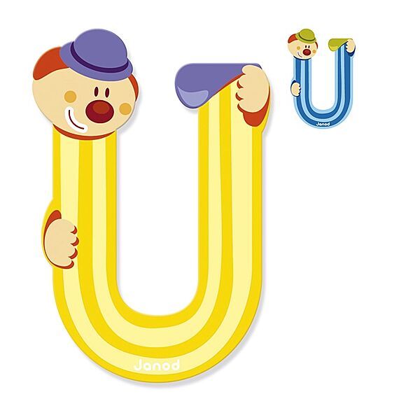 Houten Letter Clown - U