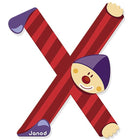 Houten Letter Clown - X