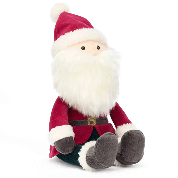 Kerstknuffel Jolly Santa Medium - 34 cm