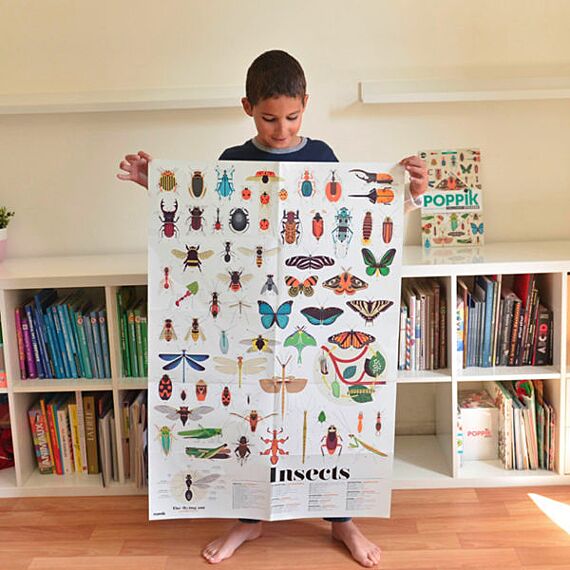 Educatieve Xxl Poster + 44 Stickers Insect | 6-12 Jaar