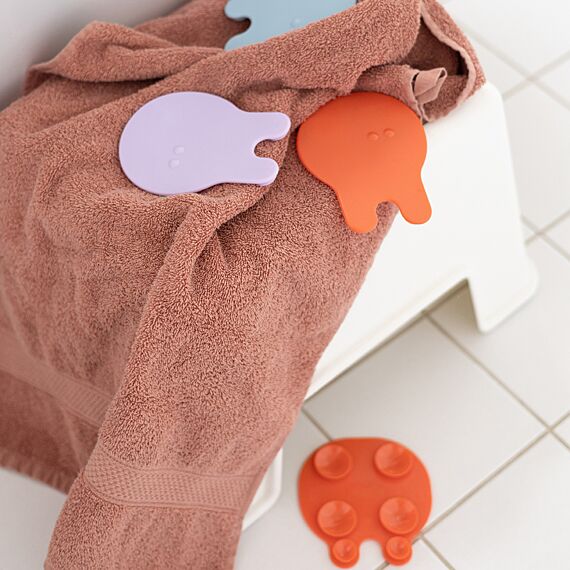 Grippi Anti-Slip Bath Buddies Jellyfish Blue/Orange | Set Van 8