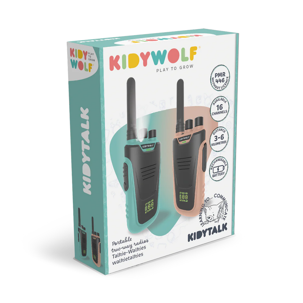 Set Van 2 Walkietalkies - Kidytalk Nude & Cyaan