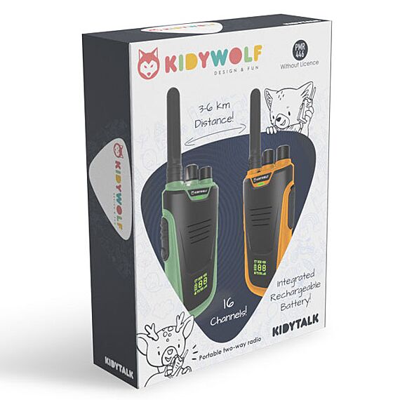 Set Van 2 Walkietalkies - Kidytalk Geel & Groen