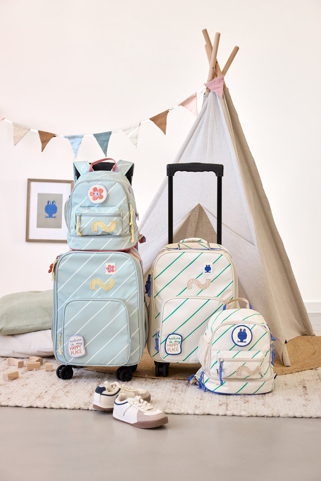 Kinderkoffer Spinny Trolley Happy Trails Flower