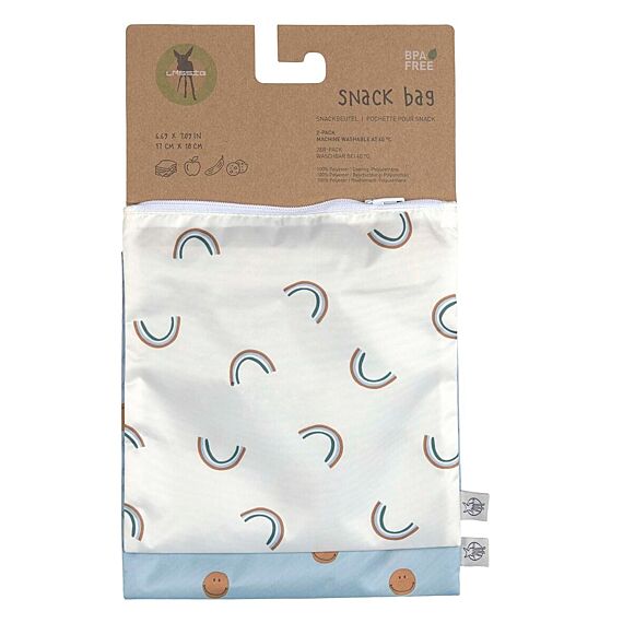 Snackzakjes Happy Rascals Smile Sky Blue | Set Van 2