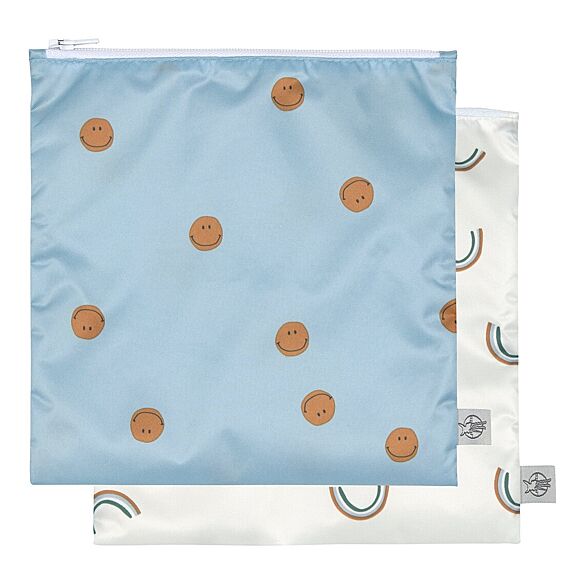 Snackzakjes Happy Rascals Smile Sky Blue | Set Van 2