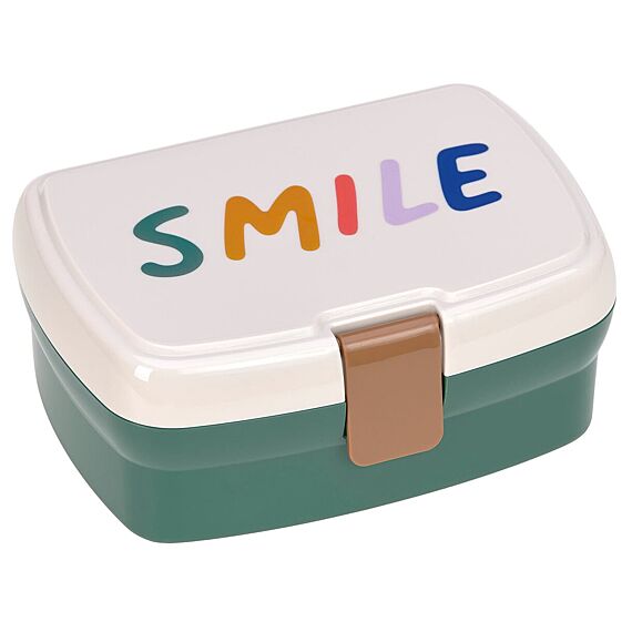 Lunch Set Little Gang Smile Milky/Ocean Green | Brooddoos En Drinkfles