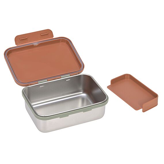 Stalen Brooddoos| Lunchbox Stainless Steel Happy Prints Caramel