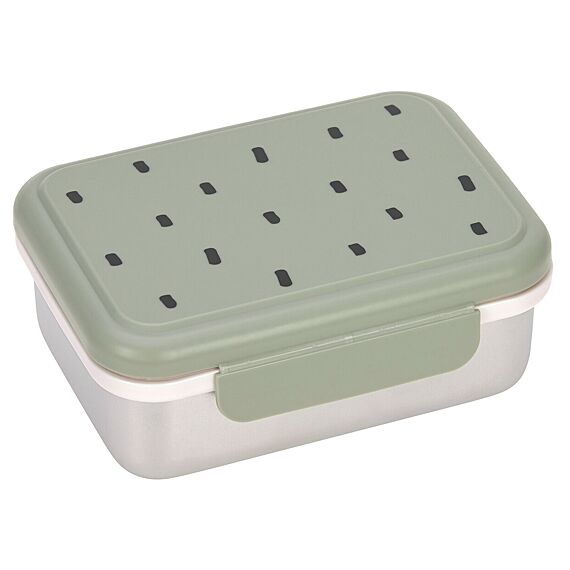 Stalen Brooddoos | Lunchbox Stainless Steel Happy Prints Light Olive