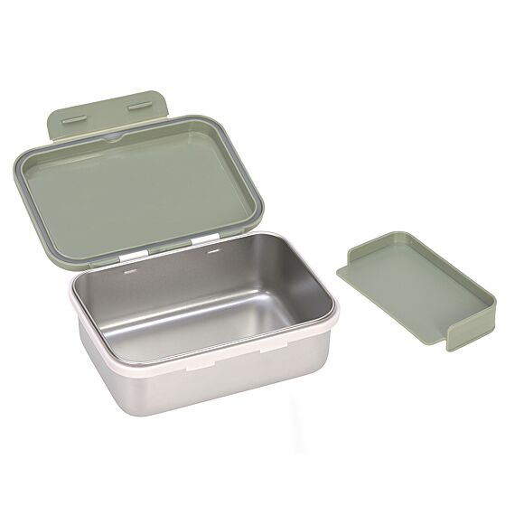 Stalen Brooddoos | Lunchbox Stainless Steel Happy Prints Light Olive