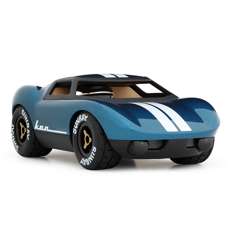 Blauwe racewagen - Ken Cash