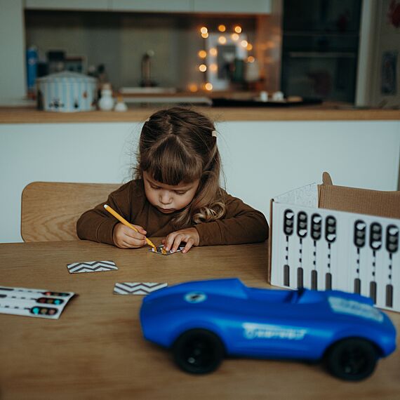 Kidycar Auto Op Afstandbediening - Blauw