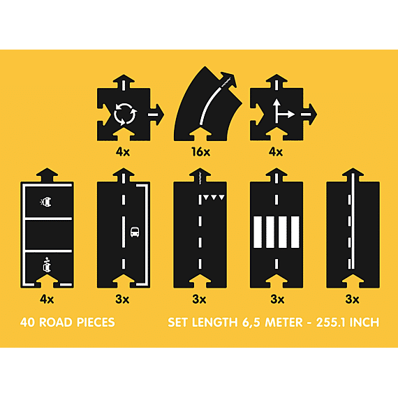 Waytoplay Flexibele Autobaan | King Of The Road | Set Van 40