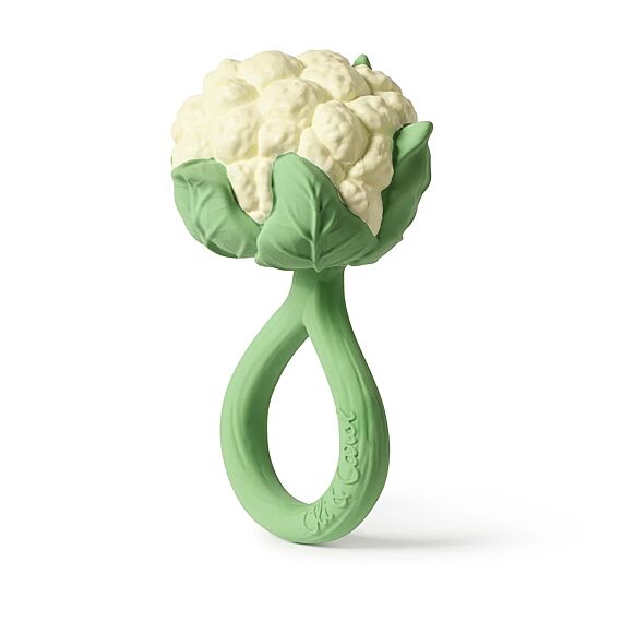 Rammelaar En Bijtspeeltje | Cauliflower Rattle Toy