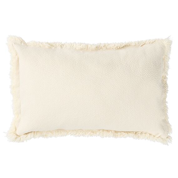 Rechthoekig Kussen Landscape Fringes Cushion Natural