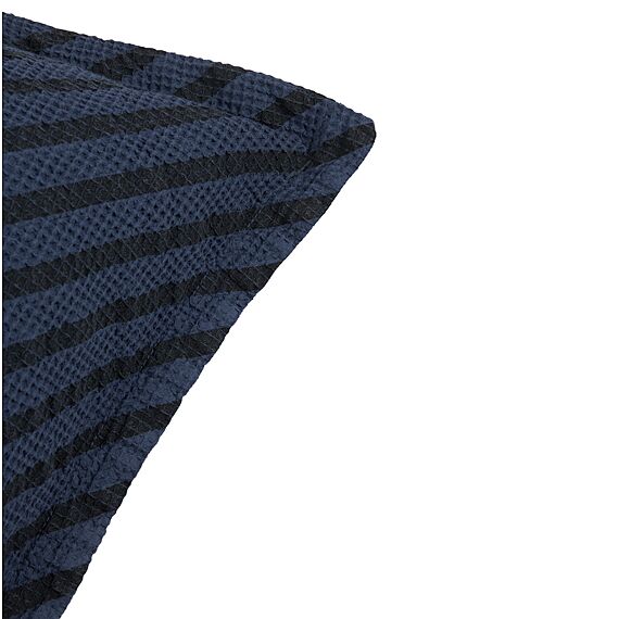 Vierkant Kussen Landscape Waffle Stripes Cobalt