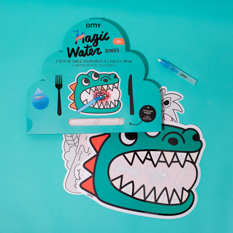 Set van 2 placemats Magic Water - Dino