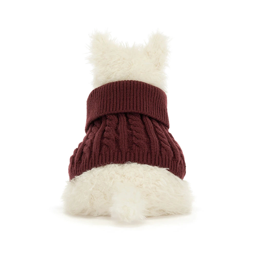 Knuffel Hond Munro Scottie Dog Winter Jumper Outfit - 25 cm