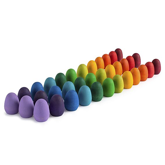 Houten Speelset Mandala Rainbow Eggs | 36 Stuks