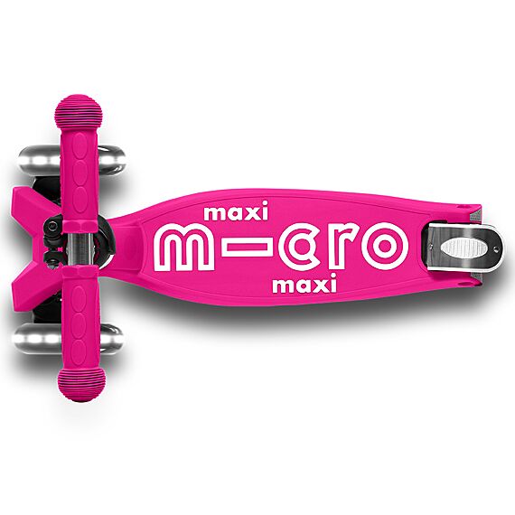 Step met 3 wielen Maxi Micro Foldable LED Neon Pink - 5-12 jaar