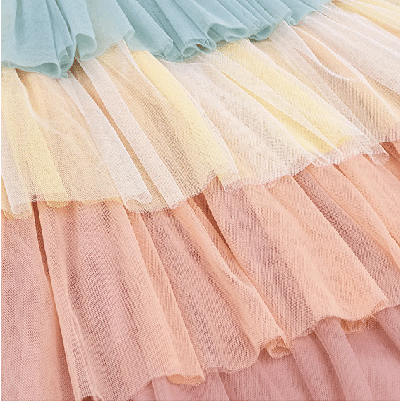 Verkleedjurk Rainbow Ruffle Princess Dress Up | 5-6 Jaar