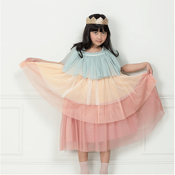 Verkleedjurk Rainbow Ruffle Princess Dress Up | 5-6 Jaar