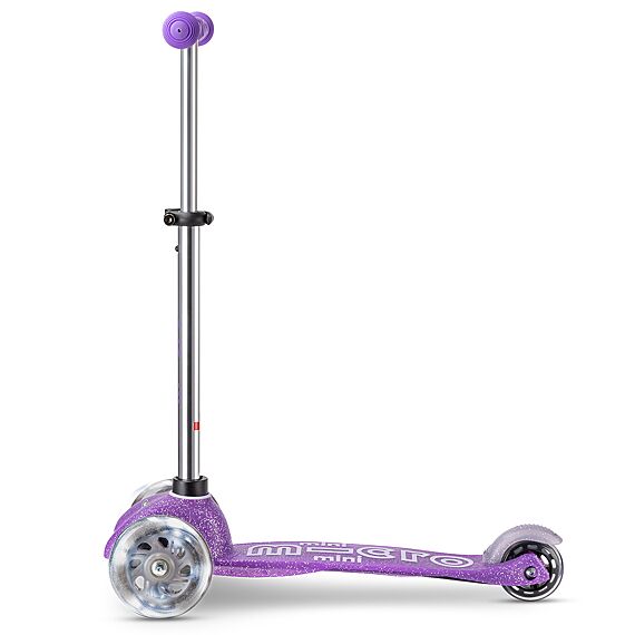 Step met 3 wielen Mini Micro Glitter LED Purple - 2-5 jaar