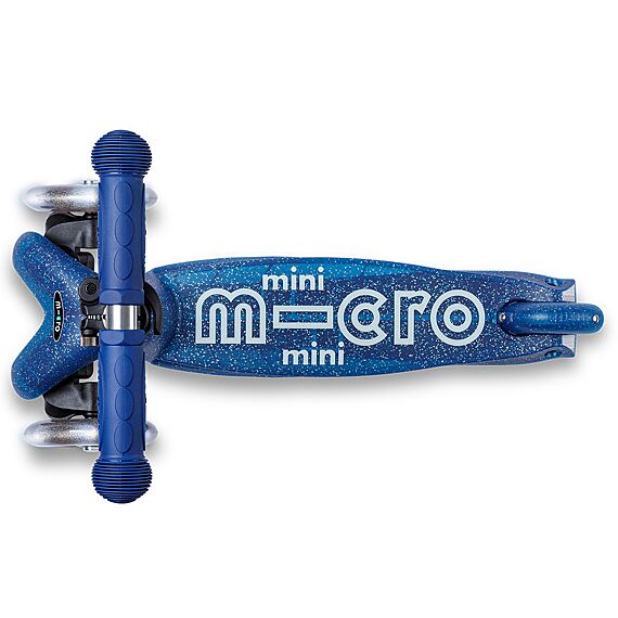 Step met 3 wielen Mini Micro Deluxe Glitter LED Blue - 2-5 jaar