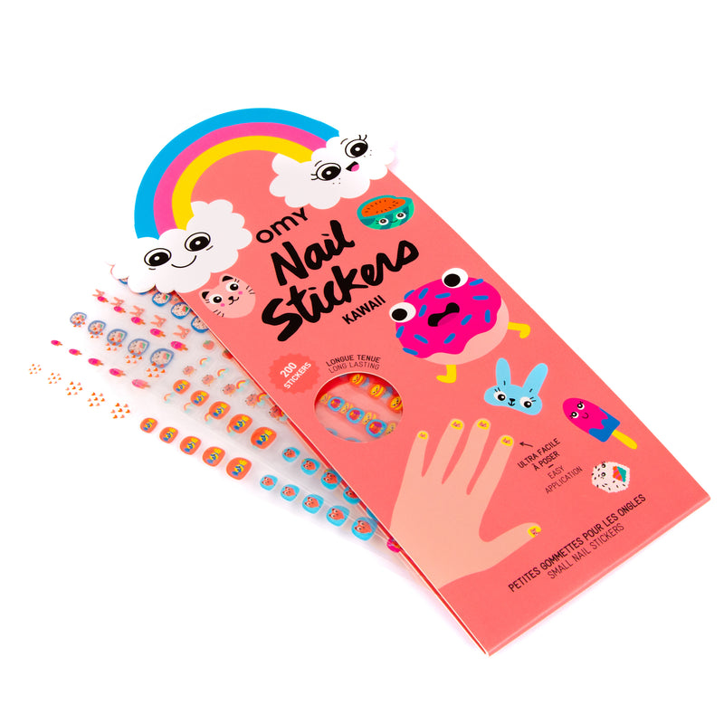 Nagelstickers Body Art Nail stickers Kawaii - Set van 200