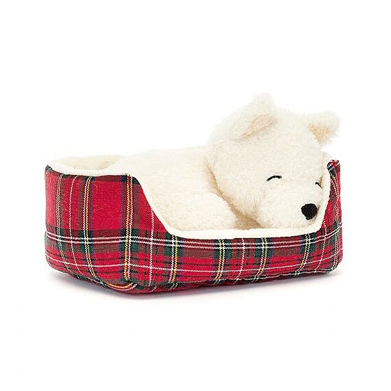 Knuffel Hond Napping Nipper Westie - 10 cm