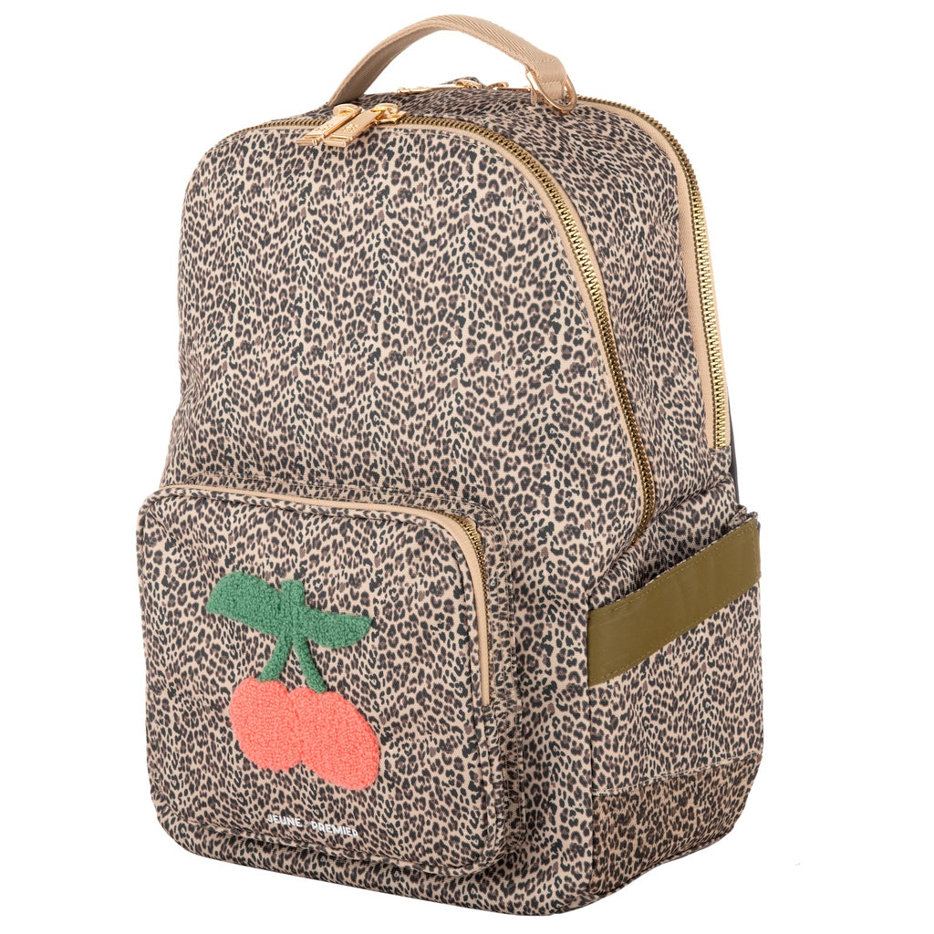 Sac à dos avec compartiment pour ordinateur portable New Bobbie - Leopard Cherry