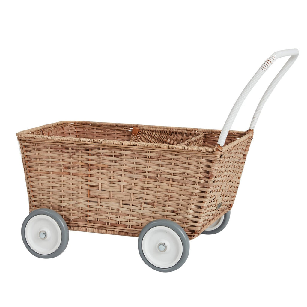 Poppenwagen - Rattan Strolley Natural