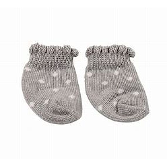 Shoes & Co, Sokken "Spotty Grey", Babypoppen 30-33 Cm / 42-46 Cm / 48 Cm / Staanpoppen 45-50 Cm