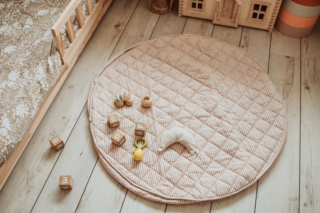 Noomad storage bag and play mat - Soft - Stripes Brown