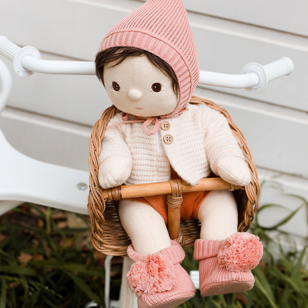 Rieten Poppendrager - Dinkum Dolls Bring-Me Basket