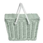 Rotan Mandje Met Deksel | Piki Rattan Basket Mint