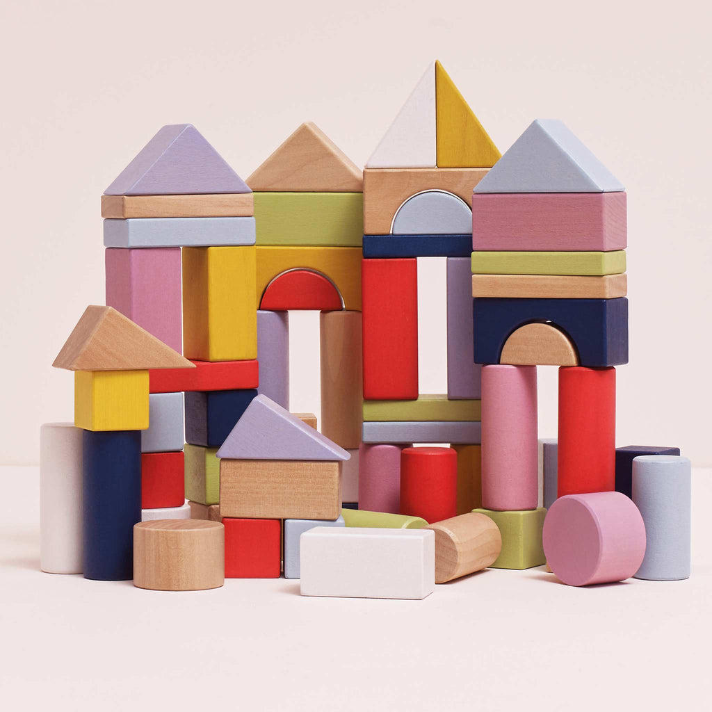 Blokkenset Colorful Building Blocks - set van 60