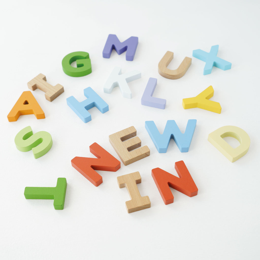 Houten letters in tasje - Alphabet